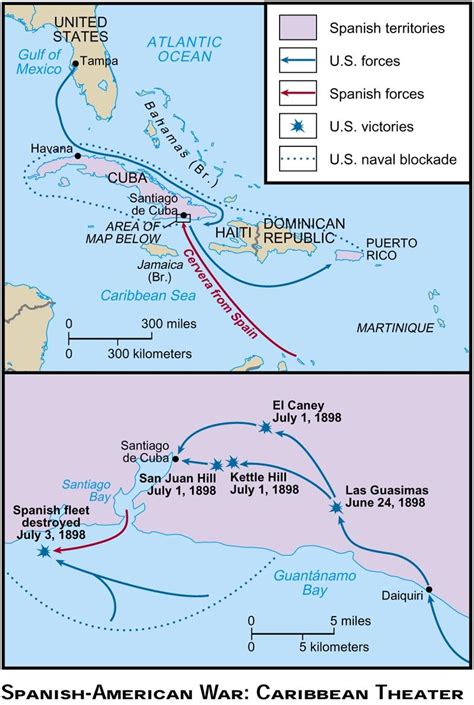 Spanish American War Map Maping Resources