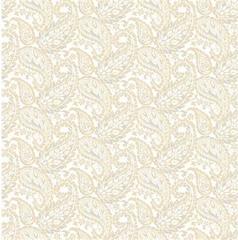 Brewster 2704 22214 For Your Bath Iii Adrian Honey Paisley Wallpaper