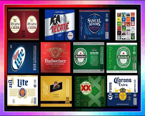 47 Beer Labels Tumbler PNG, Beer Bundle Tumbler, Beer Sublimation, Beer