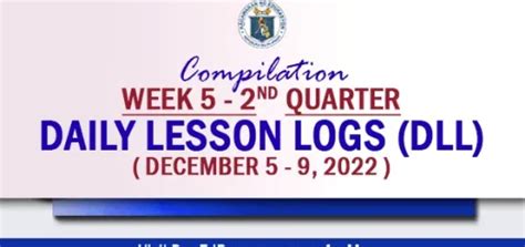 Week Rd Quarter Daily Lesson Log April Dlls