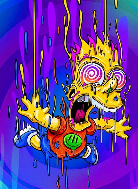 Melting Bart The Simpsons Bart Melting Simpsons Psychedelic Art