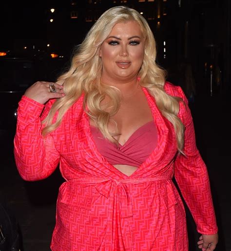 Gemma Collins Shows Off Bra In Plunging Pink Blazer For Night Out In