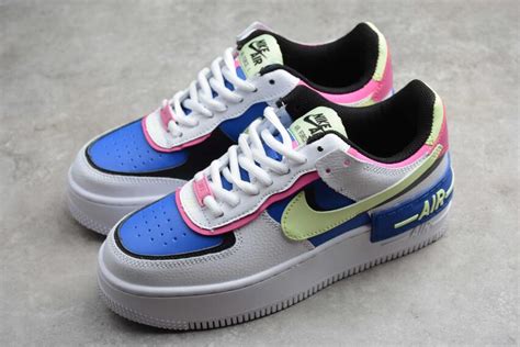 Nike white and pink air force 1 size uk 4 trainers shoes. New Nike Air Force 1 Shadow White Blue Green Pink CJ1641 ...