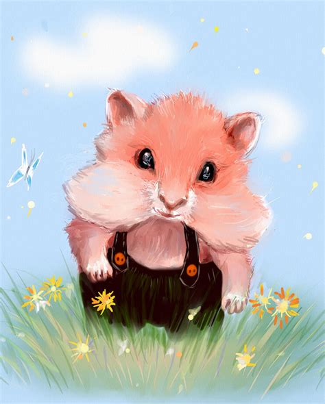 Just A Peach Hamster By Elena Nenz On Deviantart