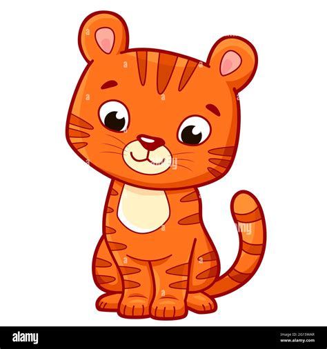 Cute Tiger Cartoon Tiger Clipart Illustration Stock Photo Alamy