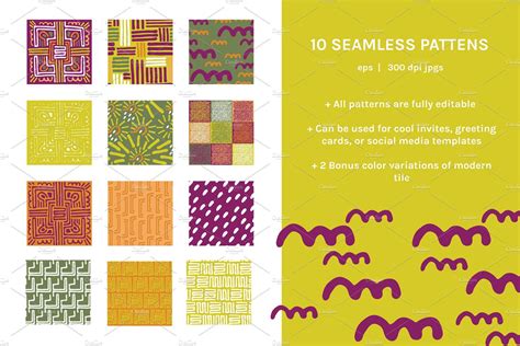 Modern Tile Seamless Patterns By Statementgoods On Creativemarket Seamless Patterns Modern