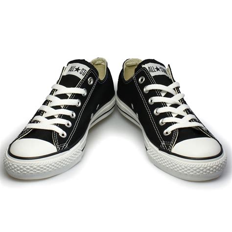 Converse All Star Black Canvas Trainers Sneakers Shoes Mens Womens Size