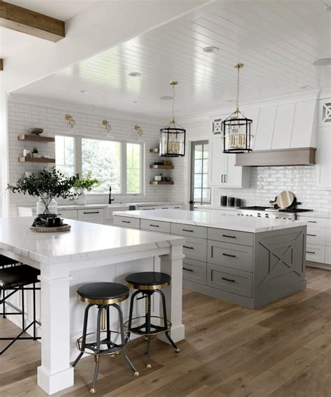 Oversize kitchen islands that are becoming more and more popular. Double Kitchen Island Ideas | Hunker