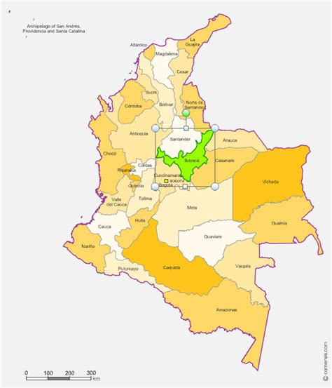 Carte Departements De Colombie