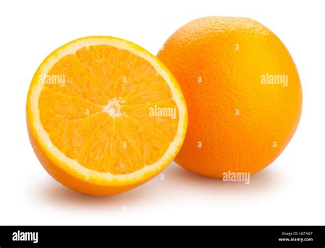 Sliced Oranges Isolated Stock Photo Alamy