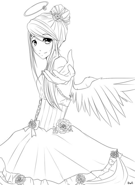 Angel Coloring Pages Coloringrocks