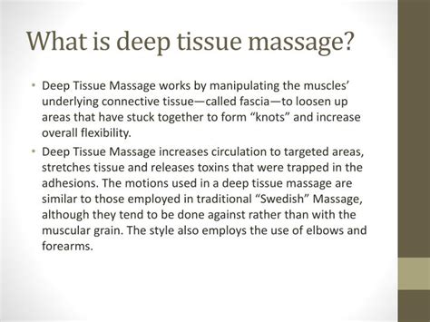 Ppt Deep Tissue Massage Powerpoint Presentation Id2511171