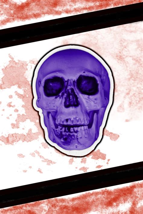 Purple Skull Sticker Multiple Sizes Gothic Horror Decal Creepy