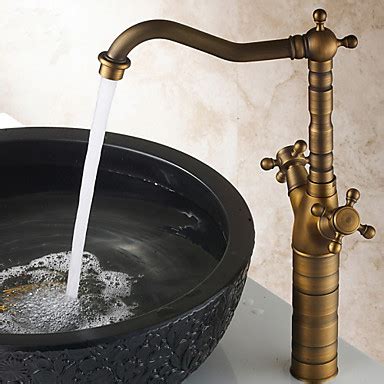 This listing for 6.02 inches vintage antique brass bathroom sink faucets bathtub faucets kitchen faucets garden outdoor faucets ae113. Traditional Two Handles Antique Brass Finish Bathroom Sink ...