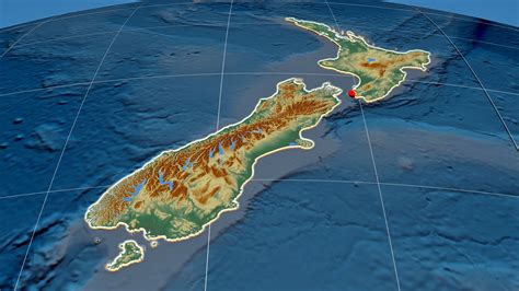 New Zealand Physical Map Of Relief