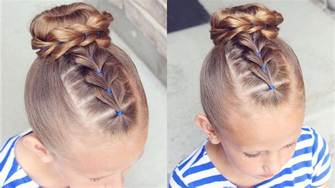 How To Pull Through Bun Hairstyle Little Girl