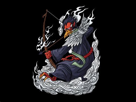 Tengu Japanese Mythology Illustration By Heartlustration On Dribbble