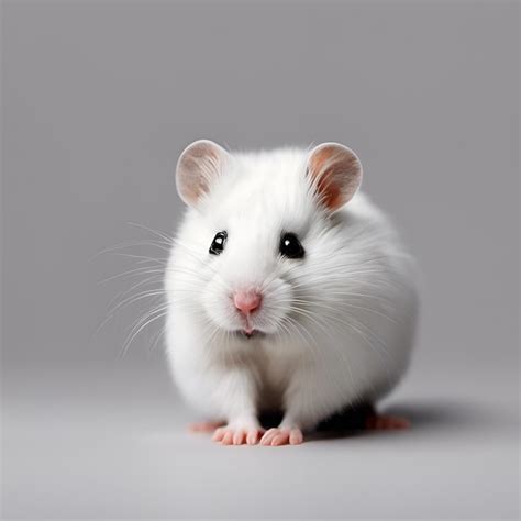 Premium Ai Image Close Up Of A White Hamster Looking At The Camera