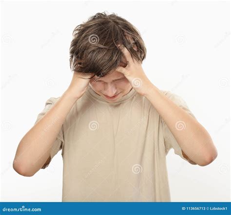 Guy Trying To Remember Something Stock Image Image Of Isolated