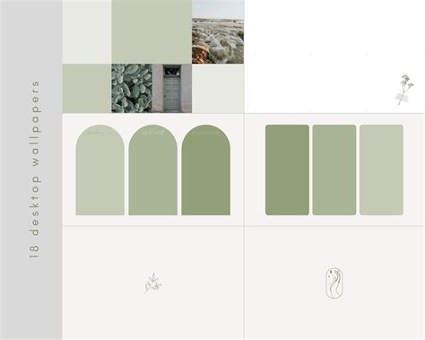 Sage Green Desktop Aesthetic Set 24 Icons Desktop Organizer Wallpaper