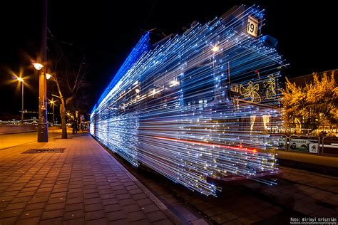 30000 Led Lights Make The Trams In Budapest Look Like
