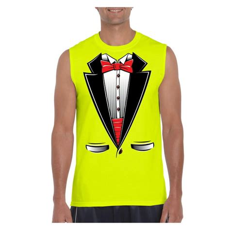 Moms Favorite Mens Tuxedo Costume Prom Ultra Cotton Sleeveless T