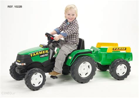Traktor Dla Dzieci Na Pedały Z Przyczepą Zielony 1022b Ceny I Opinie