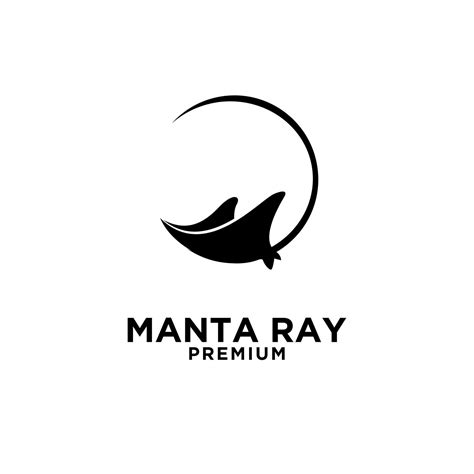 Création De Logo De Vecteur De Raie Manta Premium Noir 3329802 Art