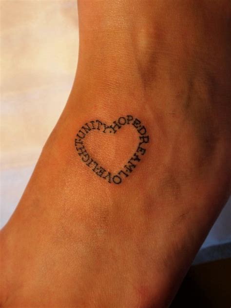 Little Simple Heart Shape Foot Tattoo Tattooimagesbiz