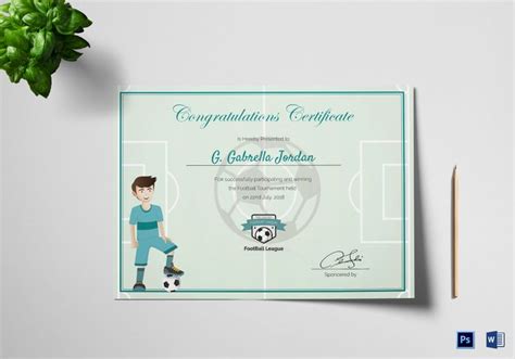 Sports Award Winning Congratulation Certificate Template Certificate