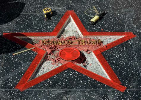 People In The News Trump Walk Of Fame Star Vandalized