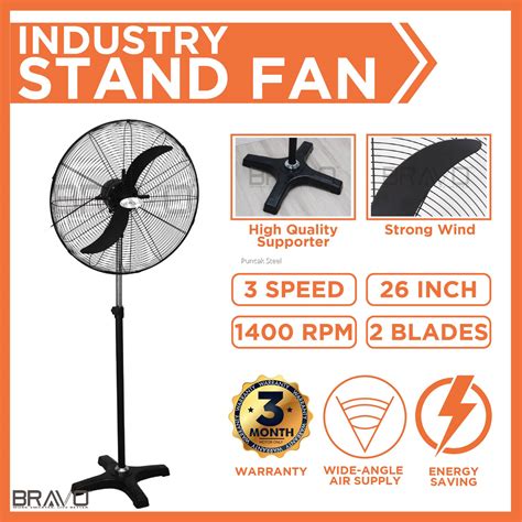 Icasu Industry Stand Fan Industrial Stand Fan Kipas Industri Stand Fan