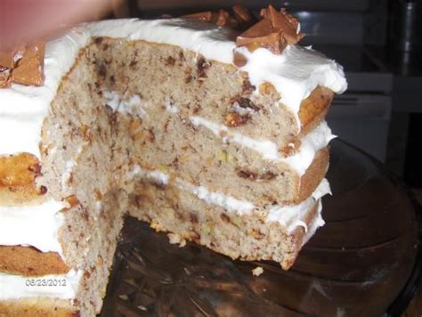 I immediately asked who made this? and got the recipe that very night. Banana Nut Cake With Cream Cheese Frosting (Paula Deen ...