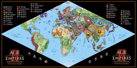 Updated And Complete Huge World Map With All Aoe2 Civs Until The Last