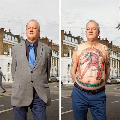 Interview Portraits Of Heavily Tattooed People With And Without