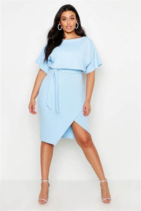 Plus Double Layer Midi Dress Boohoo Plus Size Work Dresses Plus