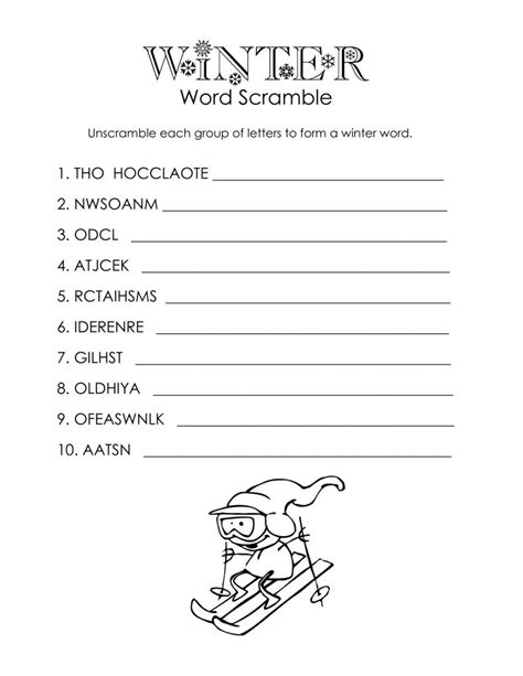 Word Scrambles Worksheets Activity Shelter