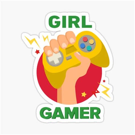 Gamer Cute Gaming Design Funny Gamer Girl Gamer Sticker For Sale