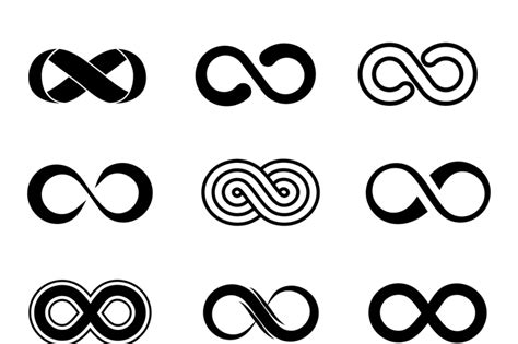 Infinity Symbol Vector Set By Microvector