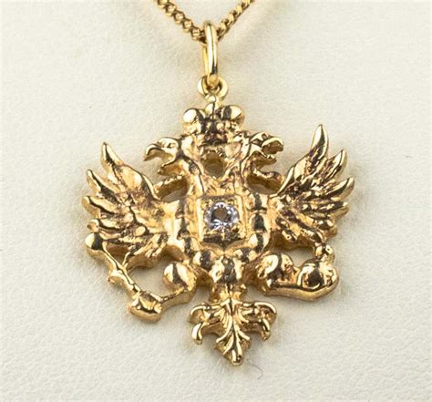 Russian Gold Diamond Romanov Eagle Pendant By Marie Betteley Marie