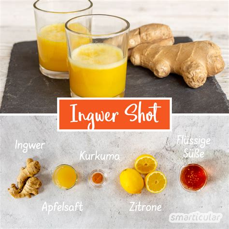 Einen Ingwer Shot selber zu machen ist ganz einfach stärkt dein