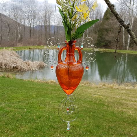 Best Hanging Vases In Bright Colors Hand Wired Amphora Glass Etsy
