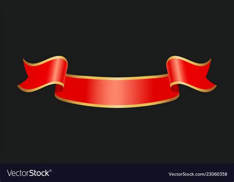 Ribbon Curved Stripe Banner Royalty Free Vector Image