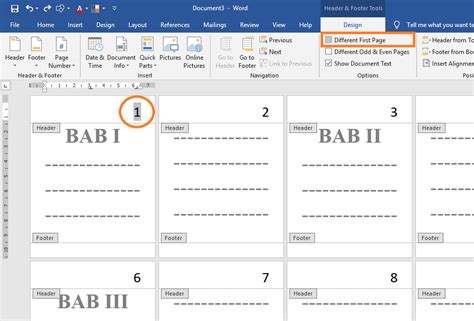 Cara Membuat Nomor Halaman Beda Posisi Di Awal Bab Microsoft Word Sandbox