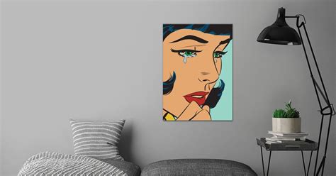 Comic Pop Crying Girl Art Poster By Pop Posters Displate