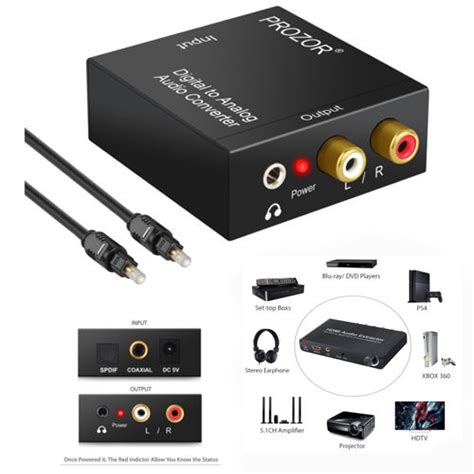 digital optical coax coaxial toslink to analog audio converter rca adapter 2018 753807581363 ebay