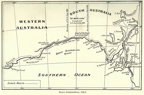 Map Edward John Eyrejourney Across The Nullarbor By Jordan Ward