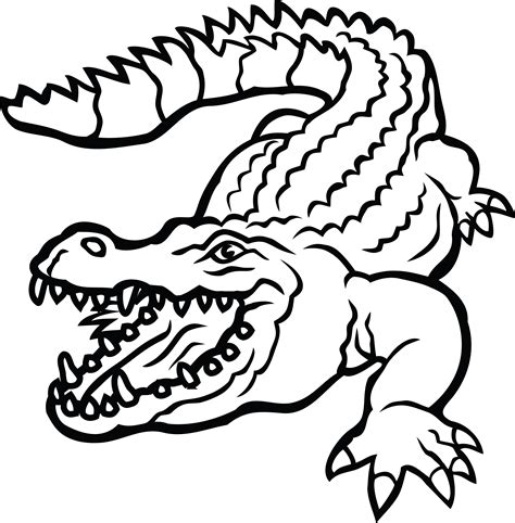 Alligator Clipart Black And White Free Download On Clipartmag