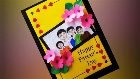 Parents Day Greeting Card 2021parents Day Card Drawingdiy Handmade