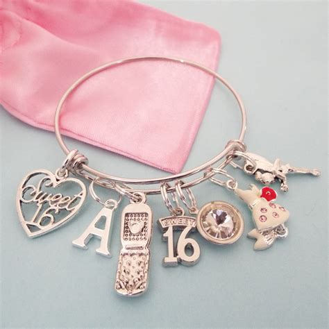 Sweet 16 Charm Bracelet 16th Birthday T Girl Personalized Sweet 16